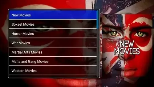 The UKTurks home screen on a Fire TV showing the Live TV, Movies, and Sports sections